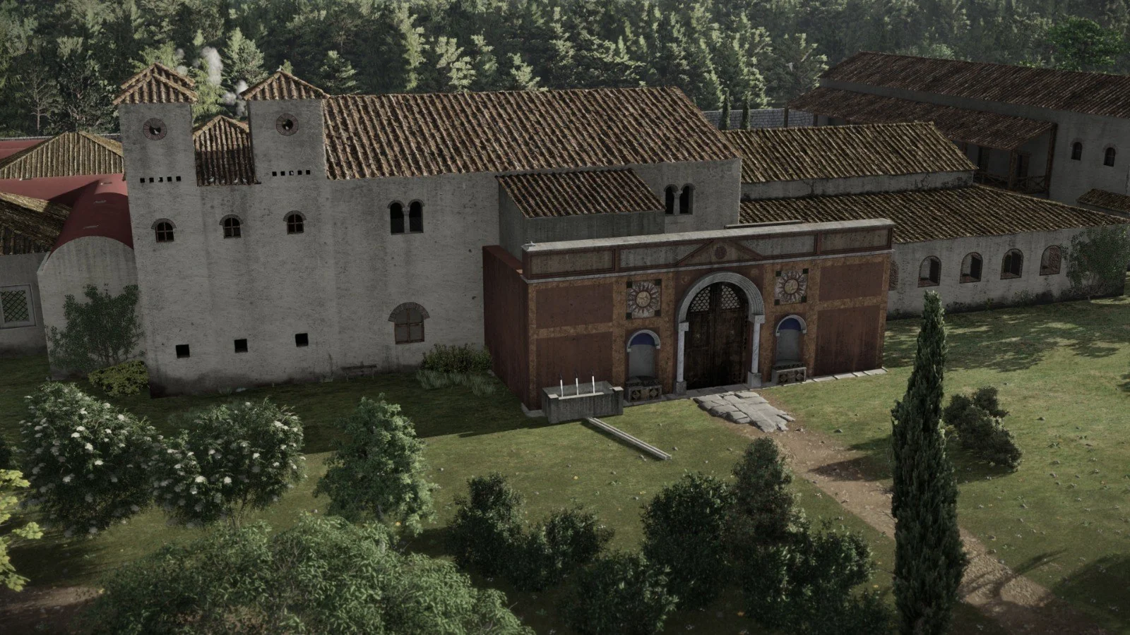 Ricostruzione tridimensionale della villa di Faragola