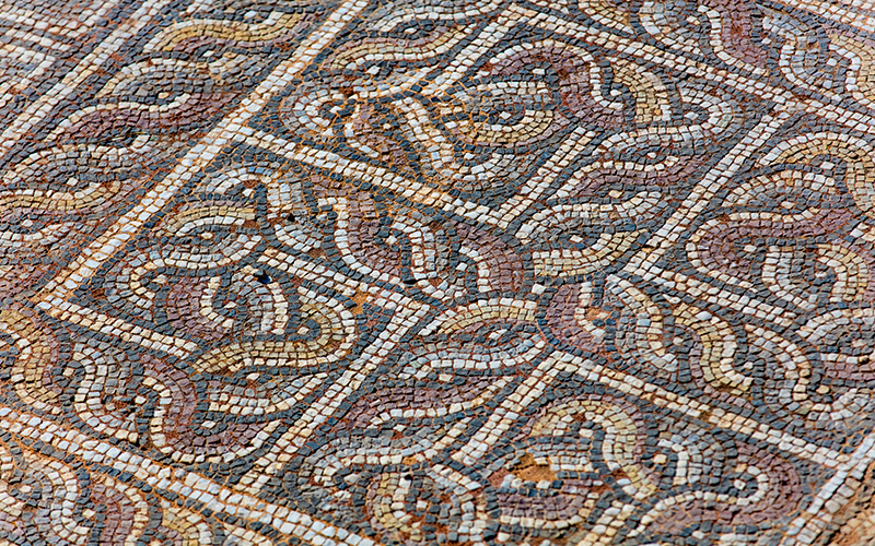 Mosaico delle fasi costruttive di Faragola