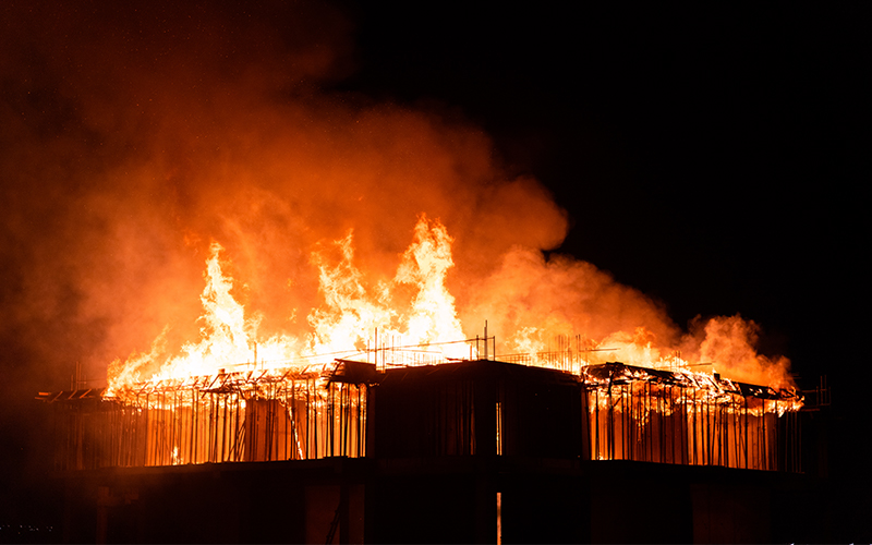 Incendio alla Villa di Faragola nel 2017